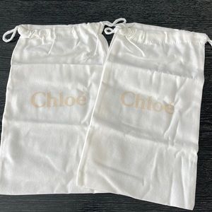 Pair of Chloe dust bag